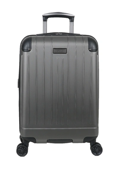 Kenneth Cole Reaction Flying Axis Collection 20" 8-wheel Spinner Carry-on Luggage In Silver