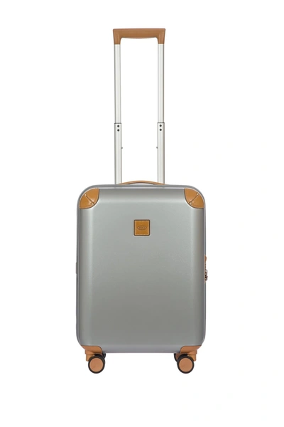 Bric's Luggage Amalfi 21" Carry-on Spinner Suitcase In Silver