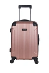 Kenneth Cole Reaction Out Of Bounds 20" Lightweight Hardside 4-wheel Spinner Carry-on Luggage In Rose Gold