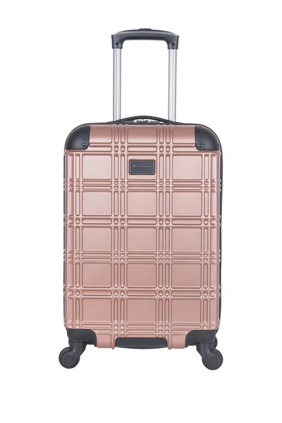 Ben Sherman Nottingham 20" Carry-on Lightweight Hardside Spinner Luggage In Rose Gold