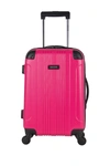 Kenneth Cole Reaction 20" Lightweight Hardside 4-wheel Spinner Carry-on Luggage In Pink