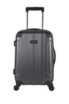 Kenneth Cole Reaction Out Of Bounds 20" Lightweight Hardside 4-wheel Spinner Carry-on Luggage In Gray