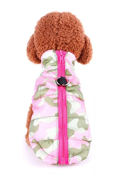 Dogs Of Glamour Camo Vest Pink In Pink/camouflage