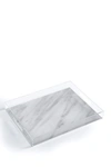 Deny Designs Emanuela Carratoni Italian Marble Carrara Acrylic Tray In Multi