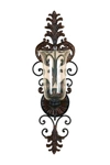 Willow Row Scrolled Metal Candle Wall Sconce