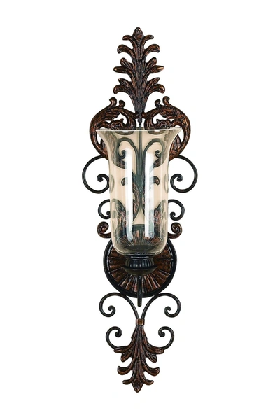 Willow Row Scrolled Metal Candle Wall Sconce