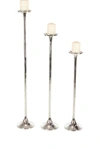 Willow Row Silver Processional Candleholder 3-piece Set