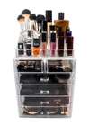 Sorbus Acrylic 6 Drawer & Top Organizer Cosmetics Makeup & Jewelry Storage Case Display Set