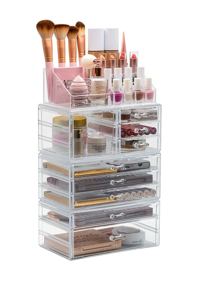 Sorbus Clear Makeup & Jewelry Storage Case Display Set