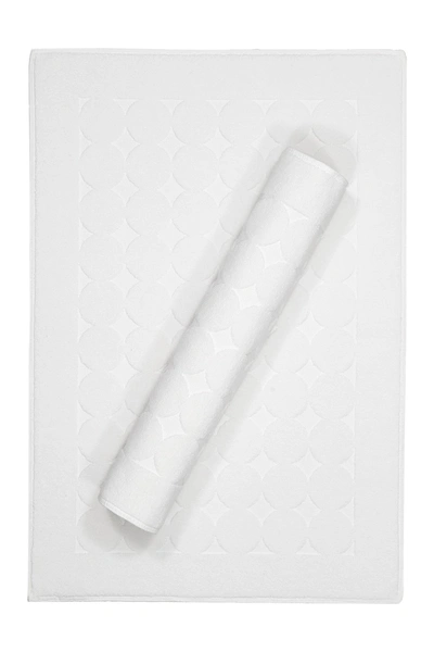 Linum Home Sinemis Circle Bath Mat In White
