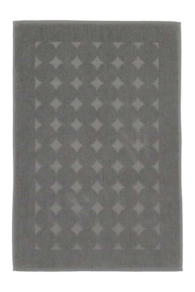 Linum Home Sinemis Circle Design Bath Mat In Dark Grey