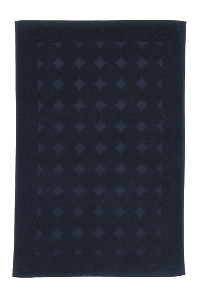 Linum Home Sinemis Circle Design Bath Mat In Navy