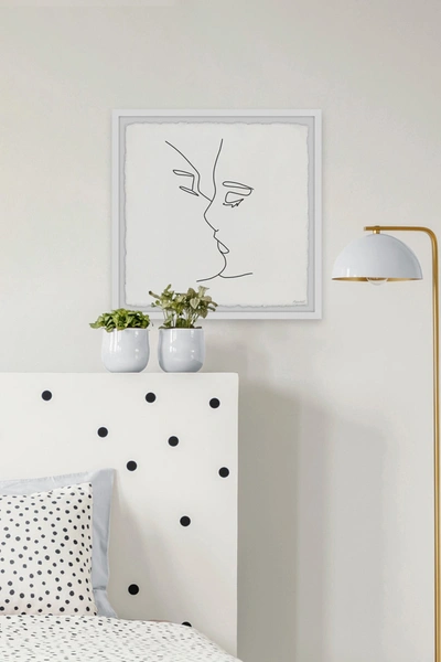 Marmont Hill Inc. Face Outline Wall Art In Multi