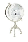 WILLOW ROW SILVER ALUMINUM GLOBE WITH GLASS GLOBE,758647677757