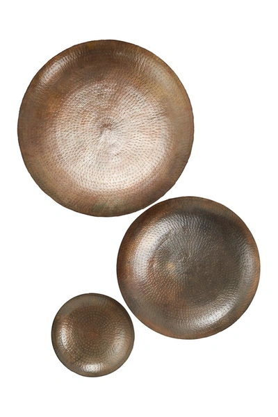 Willow Row Round Bronze Hammered Metal Wall D Cor