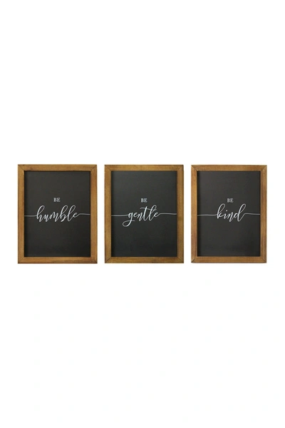 Stratton Home Black/brown Be Wall Art In Black Brown