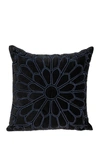 Parkland Collection Petal Charcoal Throw Pillow In Charcoal