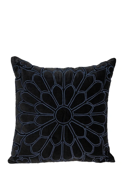 Parkland Collection Petal Charcoal Throw Pillow