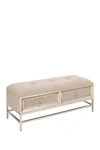 Willow Row Multi Contemporary Cushioned Storage Bench