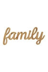 Stratton Home Natural Family Natural Wood Script Wall Art