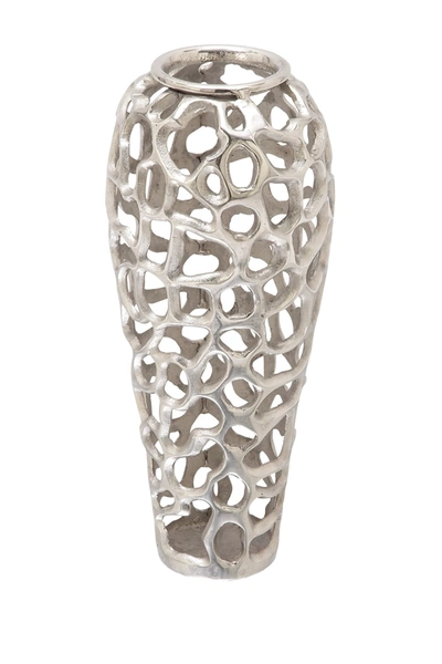 Willow Row Silver Eclectic Organic Punched Vase
