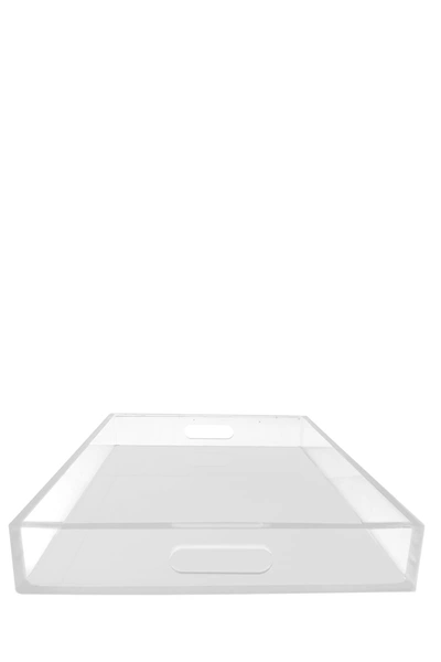 R16 Home White Square Lucite Tray