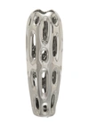 Willow Row Ceramic Silver Vase