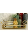 Cosmoliving By Cosmopolitan Gold Contemporary Mirrored Tray