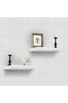 Sorbus White Floating Rectangle Wall Shelf