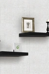 Sorbus Black Floating Rectangle Wall Shelf