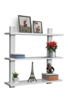 Sorbus White 3-tier Floating Shelf In White