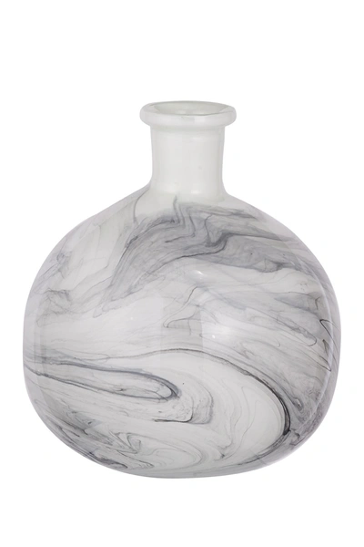 R16 Home Svirla Round Vase In White