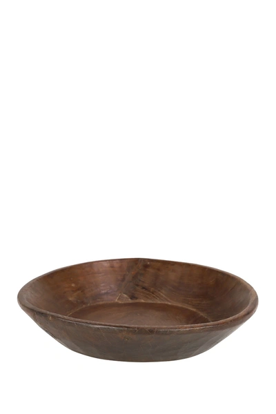 Willow Row Extra Large Hand-carved Wood Bowl In Brown