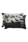 Natural Torino Kobe Cowhide Pillow In S/p Black/ White