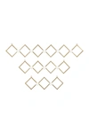 Willow Row Gold Metal Wall Hooks With Round White Knobs In Gold
