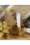 Cosmoliving By Cosmopolitan Gold Modern Magazine Holder