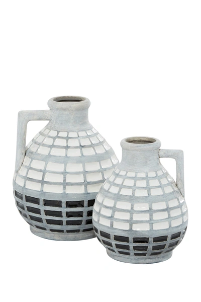 Willow Row Grey Ceramic Coastal Vase
