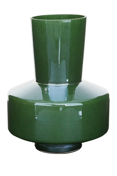 Willow Row Green Glass Modern Vase