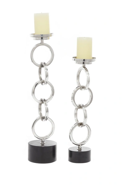 Venus Williams Chain Candle Holders Centerpieces For Tables In Silver
