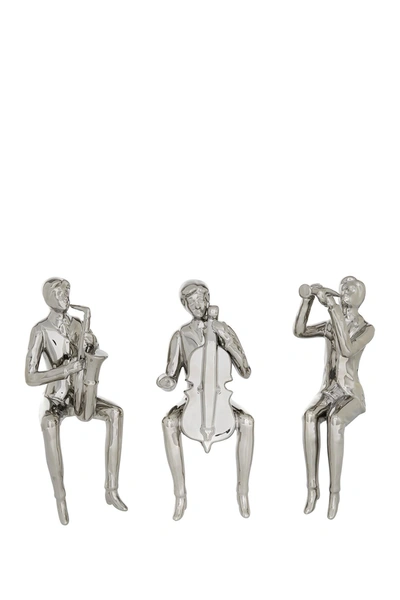 Willow Row Silver Ceramic Sitting Musicians