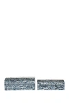 Venus Williams Rectangular Blue Shell Mosaic Patterned Wood Box With Arched Top In Blue