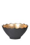 R16 Home Metro Gilded Bowl In Goldblack