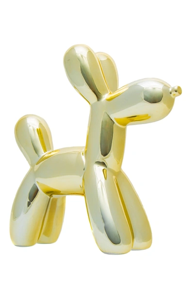 Interior Illusions Mini Gold Balloon Dog Bank