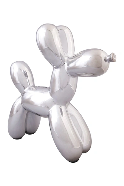 Interior Illusions Silver Balloon Dog Bank In Chrome