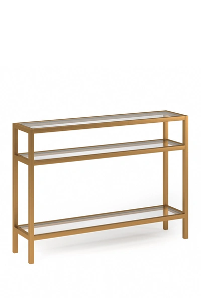 Addison And Lane Sivil 42" Brass Finish Console Table