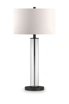 Addison And Lane Harlow Clear Glass And Blackened Bronze Table Lamp In Clear/black