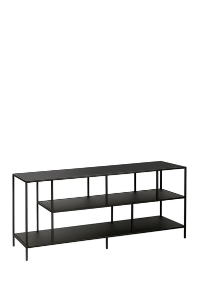 Addison And Lane Winthrop 55" Blackened Bronze Tv Stand With Metal Shelves