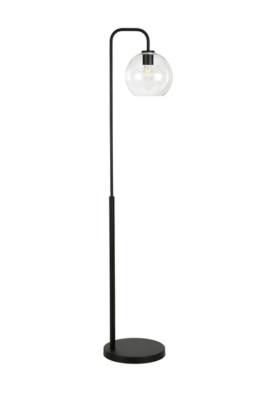 Addison And Lane Harrison Blackened Bronze Arc Floor Lamp With Clear Glass Shade
