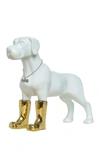 Interior Illusions Dog With Gold Boots Bank