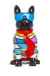Interior Illusions Stripe Dog With Blue Glasses